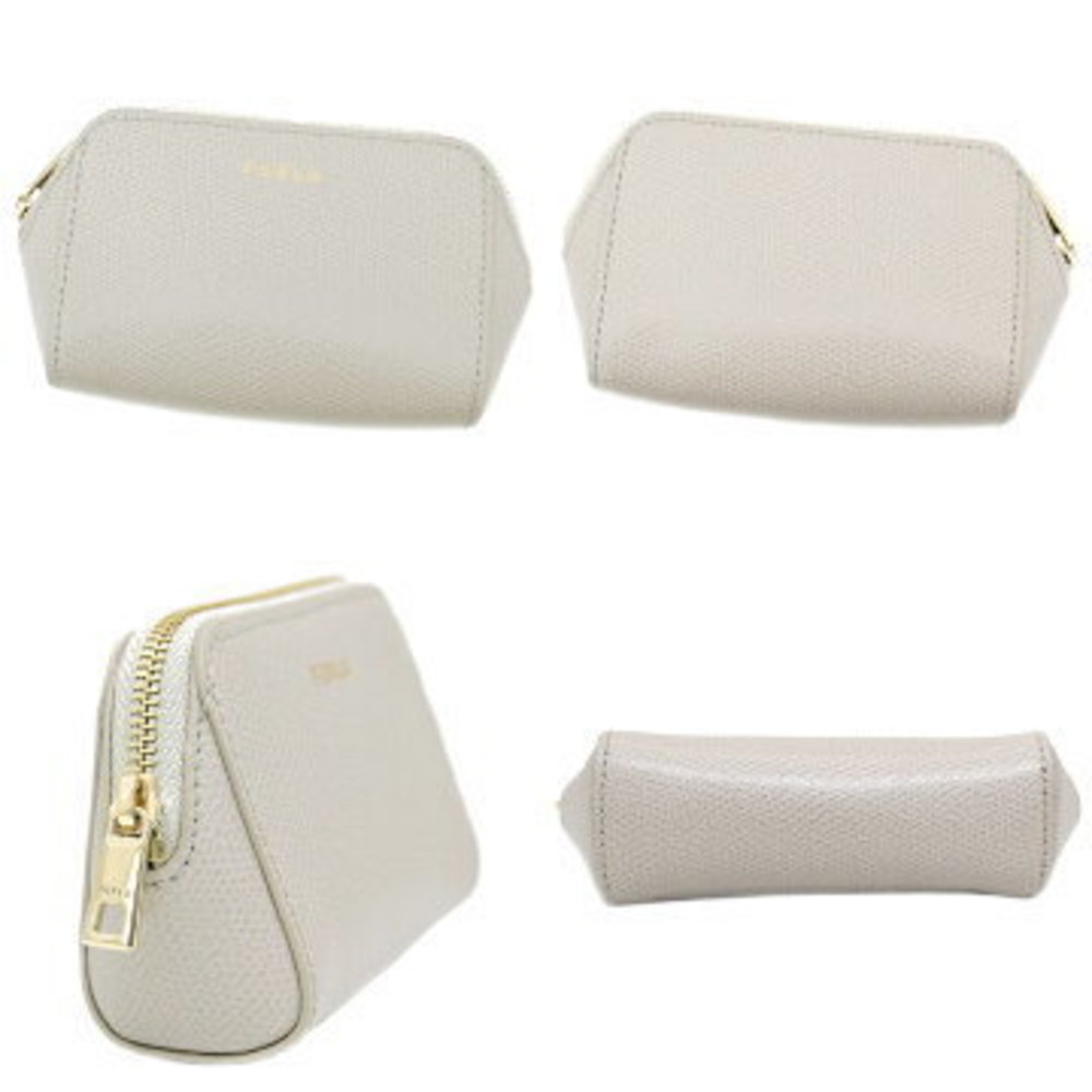Furla Camelia Cosmetic Pouch Deserto Vaniglia Leather Brown View 4
